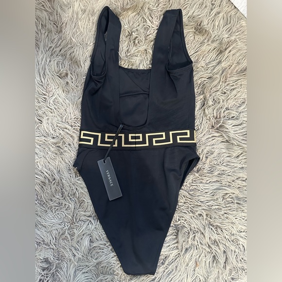 Versace Medusa Greek Key Pattern Swimsuit - Size 1 - Picture 4 of 7